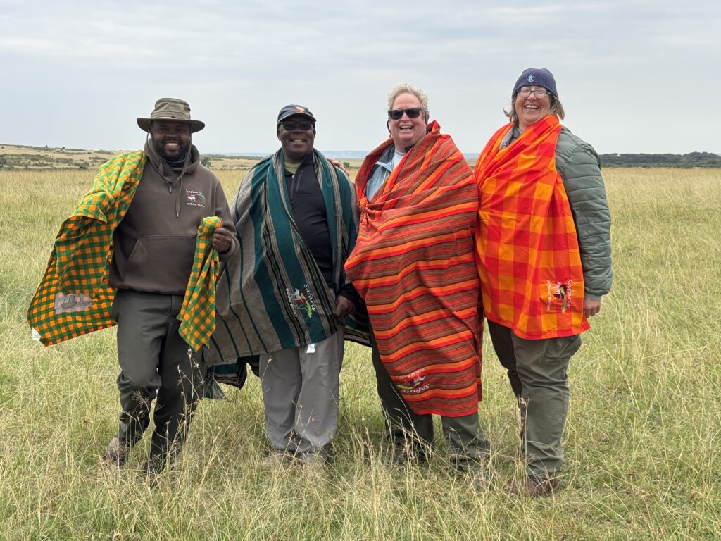 Our guide with guest in the African Savannah